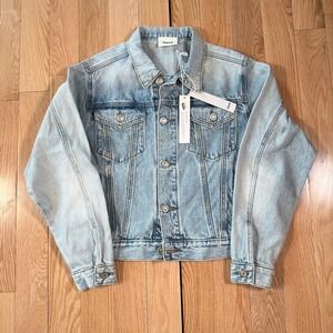 Elwood Classic Denim Slightly Cropped Jacket Diamond Light Wash Mens XS NWT